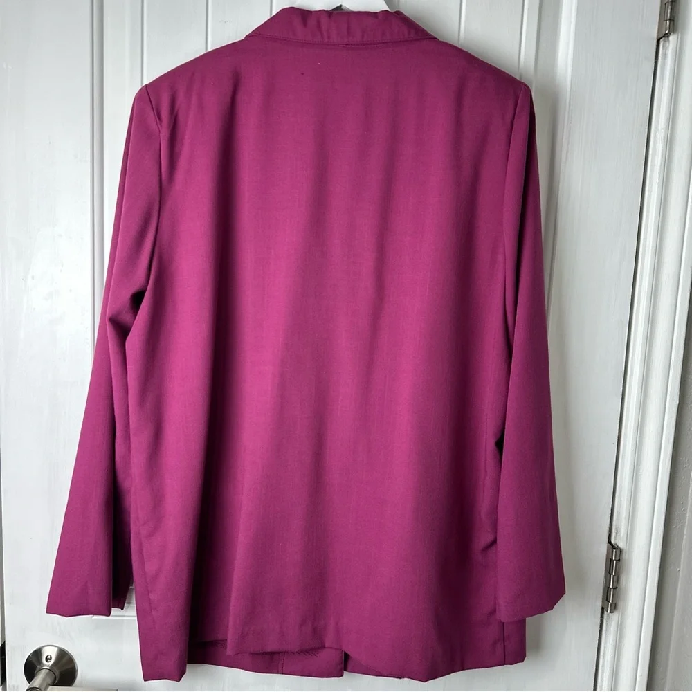 Vintage Sag Harbor boss babe Magenta Blazer Suit Jacket